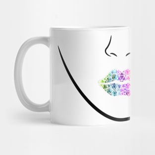 Dungeon Mistress - rainbow & black - LGBTQ+ ttrpg dice Mug